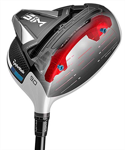 TaylorMade SIM Driver, Mitsubishi Diamana S Limited 60 Shaft, 10.5 Degree Loft, Left Hand, Regular Flex Black/Titanium/Blue
