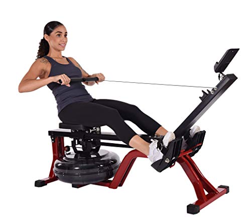 Stamina X Water Rowing Machine with Fitness Coaching App Black / Red
