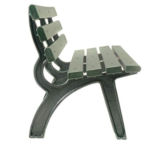 Global Industrial 6' Park Bench with Backrest, Recycled Plastic Green