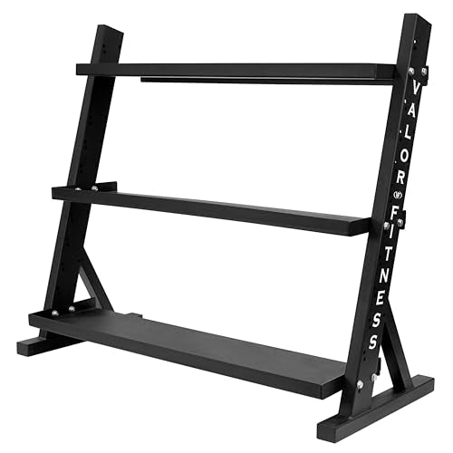 Valor Fitness Multi-Purpose Adjustable 3-Tier Storage Rack for Fitness Equipment BG-30