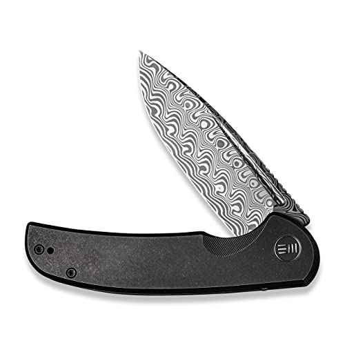 WE Beacon Framelock Damascus Knife Multi
