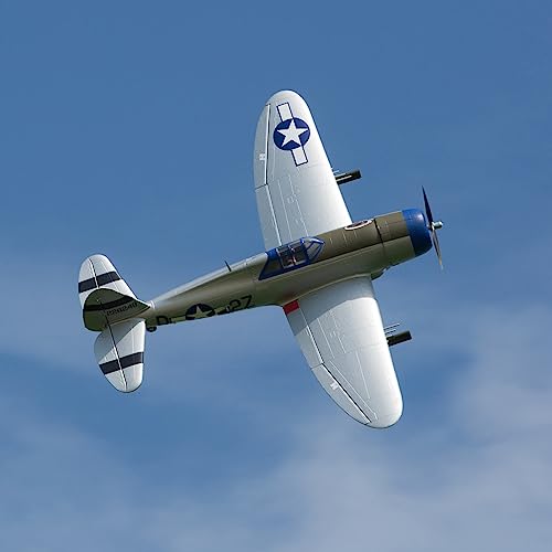 E-flite RC Airplane P-47 Razorback 1.2m BNF Basic Gray
