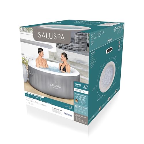 Bestway SaluSpa St. Lucia EnergySense AirJet Inflatable Hot Tub Spa 67" x 26 Gray