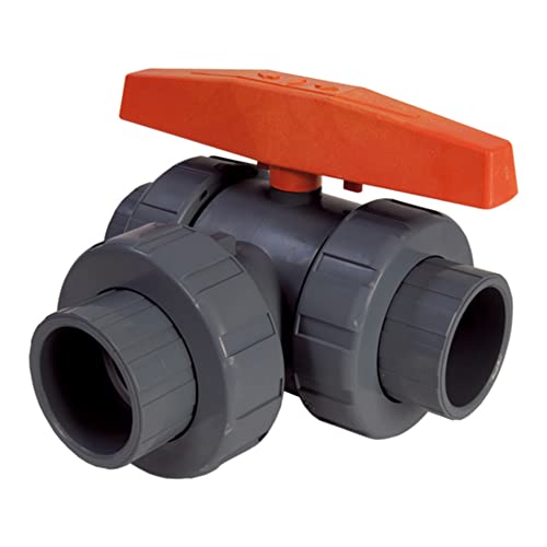 Hayward LA1250SE Series LA Lateral Three-Way True Union Ball Valve PVC 2-1/2" Size