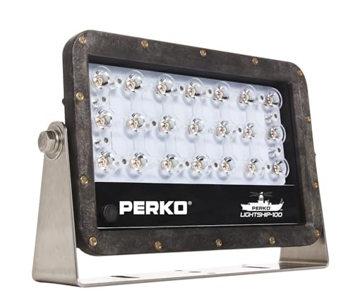 Perko 1643100F0B Lightship 100 LED Floodlight 13,300 Lumens Black
