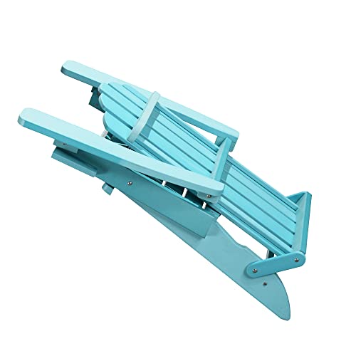 PolyTEAK Folding Adirondack Chair Set of 8 Blue