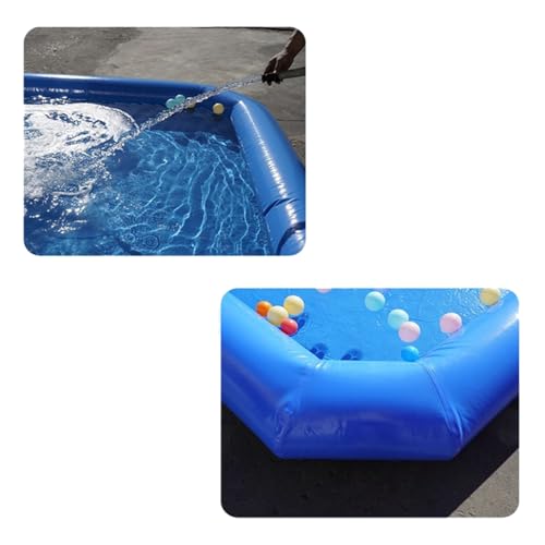 TECHTONGDA Large Inflatable Pool with 110V Blower Blue