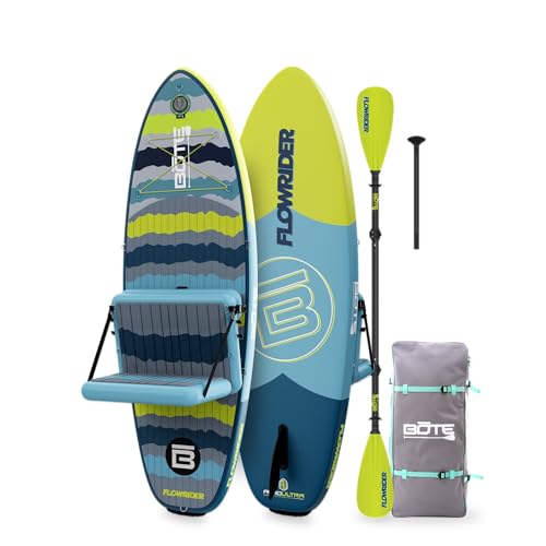 BOTE 8' FT Flow Rider Aero Inflatable Stand Up Paddle Board Hybrid Kayak Kit Native Rips