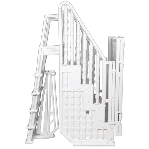 Aqua Select Everest Entry Step System Above Ground Pool 350 Lb Capacity White Steps