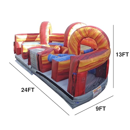JumpOrange Shadow Obstacle Course Bounce House Inflatable with Blower Piece 4