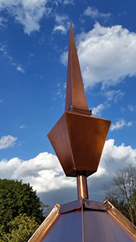 Accentua Olympia Cupola with Square Copper Finial 24 in. White with Copper Roof