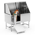 Wanttii Professional Stainless Steel Dog Bathing Station Silver