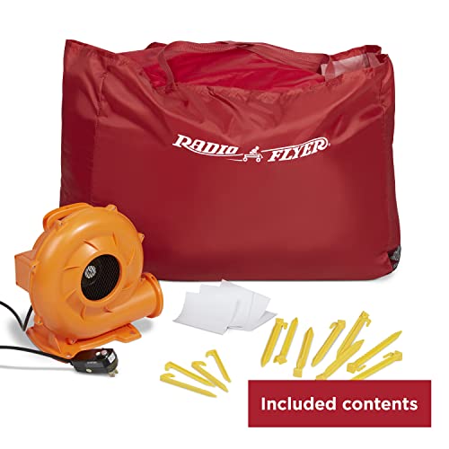 Radio Flyer XL Backyard Bouncer Inflatable Bounce House with Slide Red