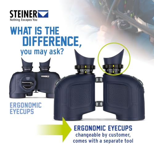 Steiner Marine Commander 7x50 Waterproof Binoculars with Compass Blue