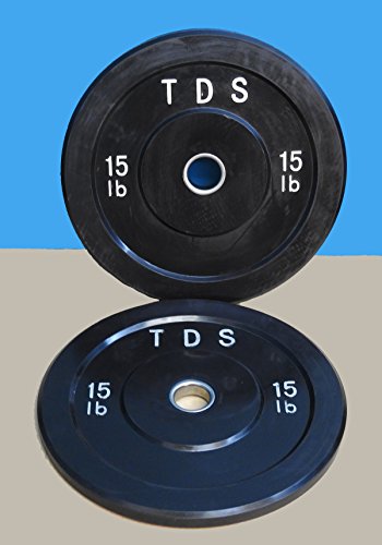 TDS Premium Quality Virgin Rubber Bumper Plate Set for CrossFit Training