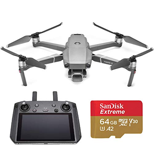 DJI Mavic 2 Pro Drone Quadcopter with Smart Controller Starter Bundle 64GB SD Card Renewed