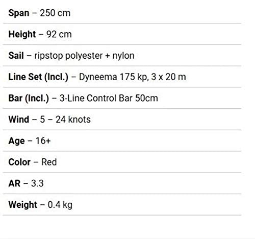 HQ Kites and Designs Rush V Pro 350 R2F Kite Orange/White