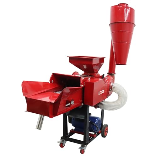 INTSUPERMAI Straw Crusher and Feed Pulverizer Machine 220V 500KG/H Red