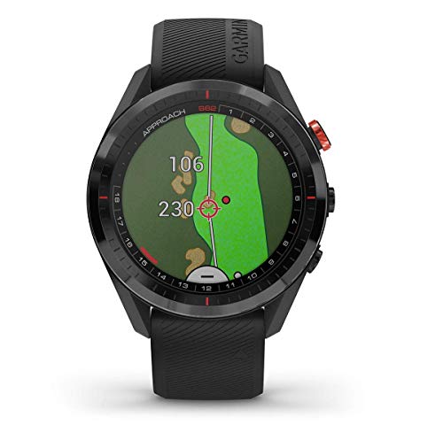 PlayBetter Garmin Approach S62 Premium Golf GPS Watch (Black Bundle) - Virtual Caddie, Mapping, Full Color Screen - Club Tracking Sensors, Screen Protectors, Portable Charger