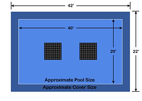 Loop - Loc Rectangle Ultra-Loc III Solid Blue In-Ground Pool Safety Cover