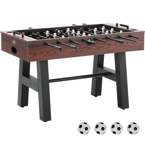 VEVOR Foosball Table 55-inch Standard Size Indoor Full Size Soccer with Foosball Table Set Walnut