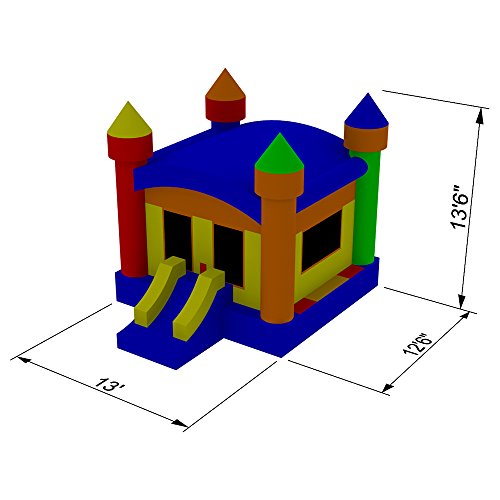 Inflatable HQ Commercial Grade Bounce House PVC Castle Multicolor