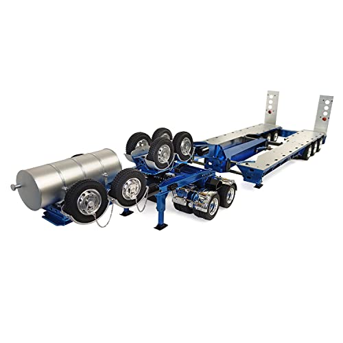 TOUCAN RC HOBBY JDMODEL 1.5M Metal Trailer for 1/14 Tractor Truck Blue Silver