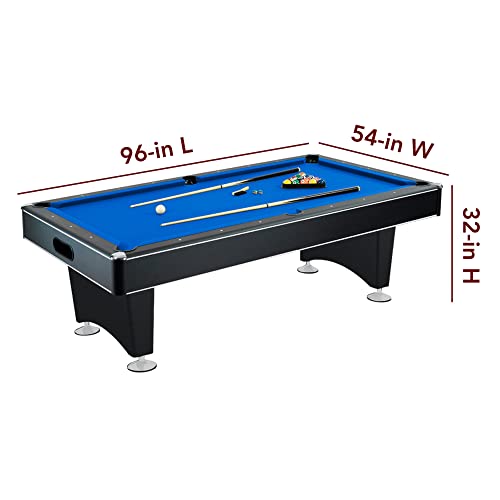 Hathaway Hustler 8-ft Pool Table with Ball Return Blue