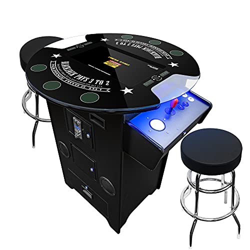 Creative Outdoor Distributor Full-Size Arcade Table 2-Player 60 Games 22" Tall Blackjack Design