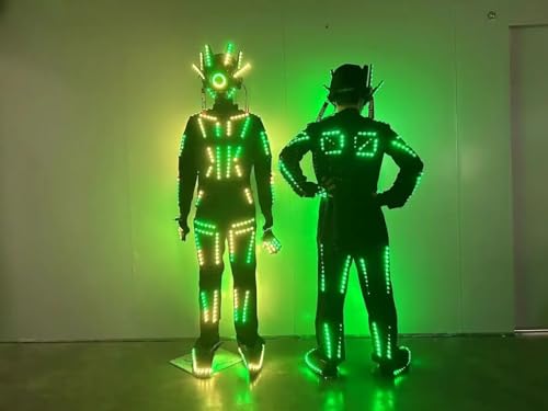 Earthradius LED Robot Suit Festival Costume Multi Color M