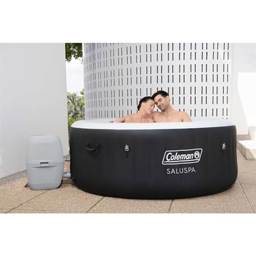 Coleman SaluSpa 4-Person Inflatable Hot Tub with 120 AirJets Black