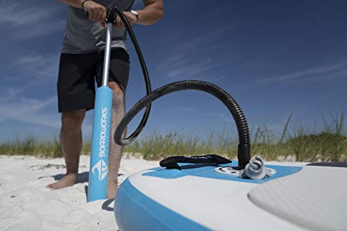 Boardworks SHUBU Riptide Inflatable Stand-Up Paddle Board (iSUP) Complete Kit Blue/White/Grey