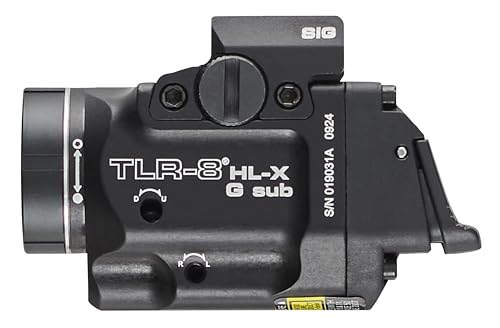 Streamlight TLR-8 HL-X G 1000-Lumen Tactical Flashlight with Green Laser for Sig Sauer P365/XL Rail Black