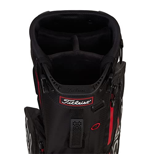 Titleist Players 4 StaDry Golf Bag Black/Black/Red
