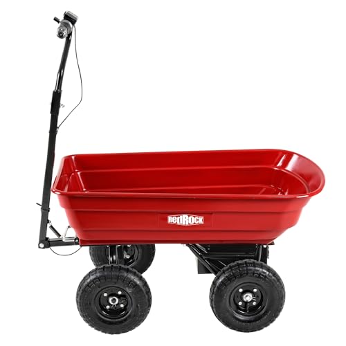 Kaimei Electric Wheelbarrow Utility Cart 264 lbs Capacity Black+Red