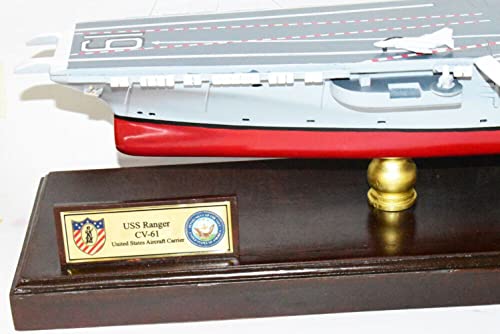 Squadron Nostalgia LLC USS Ranger CV-61 Aircraft Carrier Model 36 Inches Mahogany Multicolor