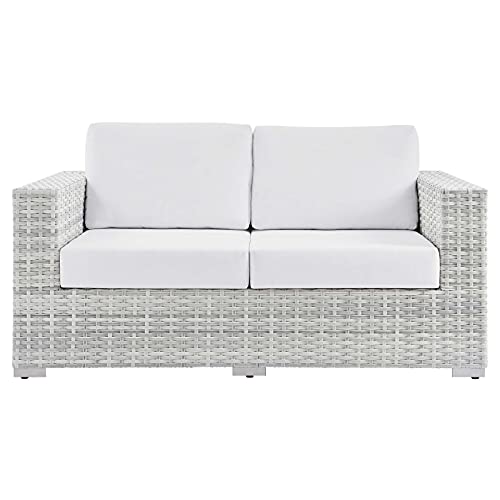 Modway EEI-4306-LGR-WHI Loveseat Light Gray White