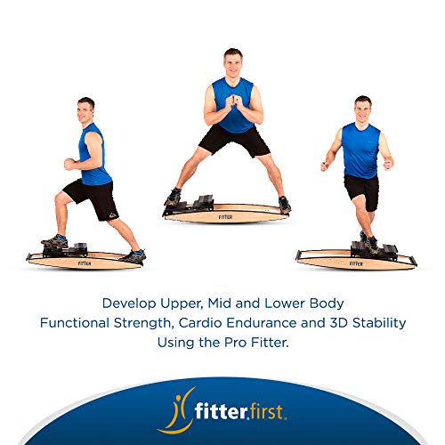Fitterfirst Pro Fitter Downhill Ski Trainer and 3D Cross Trainer Tan