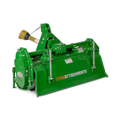 Titan Attachments 48" Rotary Tiller Attachment for Cat 1 Tractors Green