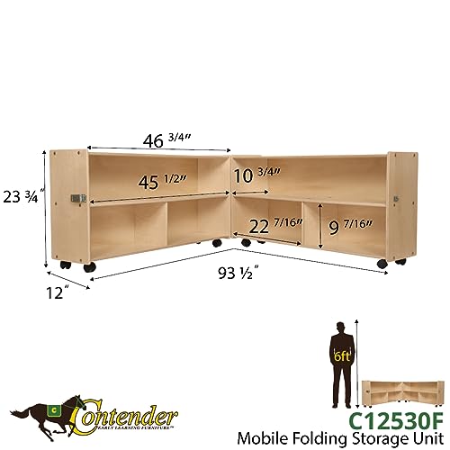 Contender Classroom Storage Cabinet with Casters Natural