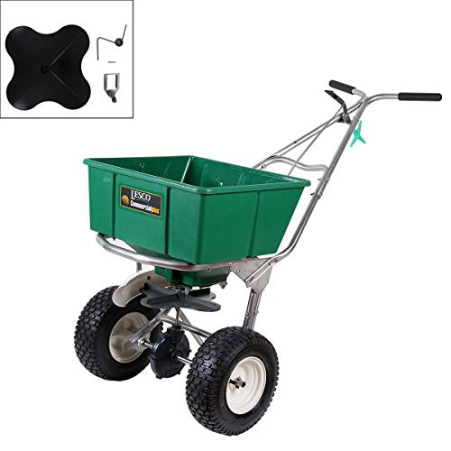 Lesco High Wheel Walk-Behind Fertilizer Spreader with Ultra Spreader Repair Kit Bundle