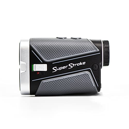 SuperStroke Golf TXr-1000 Slope Laser Rangefinder Rechargeable 1000+ Yard Range 7X Magnification Magnetic Cart Mount Black/Gray