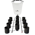 AutoPot 12 Pot GeoPot System with 3 Gallon Fabric Pots - Self-Watering Hydroponics, Black