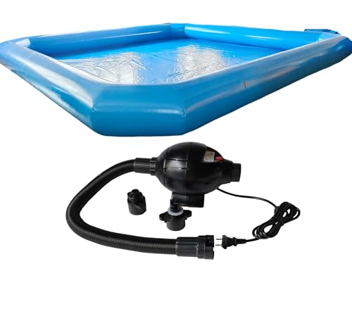 LGXEnzhuo Oversized Inflatable Swimming Pool with Blower Blue