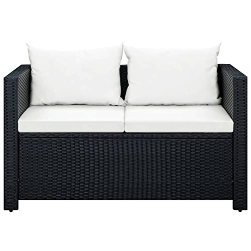 Xinxinxiang 3 Piece Patio Set with Cushions Black