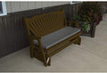 A & L Furniture Co. Yellow Pine 6' Fanback Glider Al Coffee