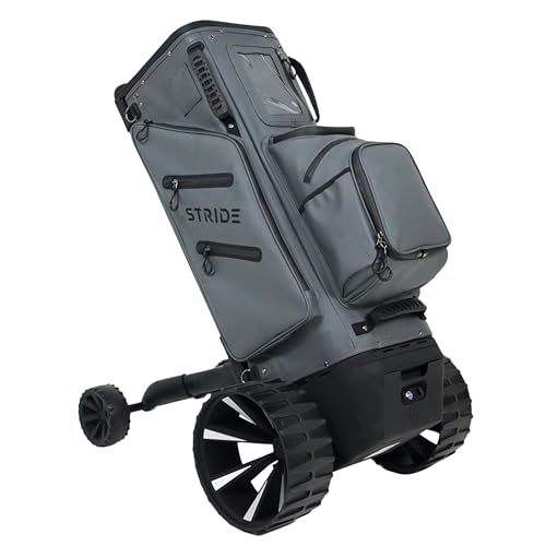 Zero Friction Stride Remote Follow Me Electric Golf Bag Trolley Cart Gray
