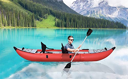 PRODCA Inflatable Kayak Set with Paddle & Air Pump, Portable Deluxe Tandem 2 Person Kayak