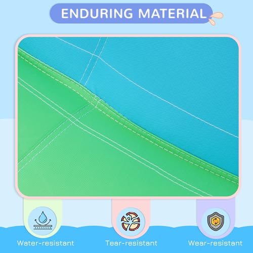Outsunny Kids Inflatable Water Slide 4-in-1 Bounce House Multi-Colored