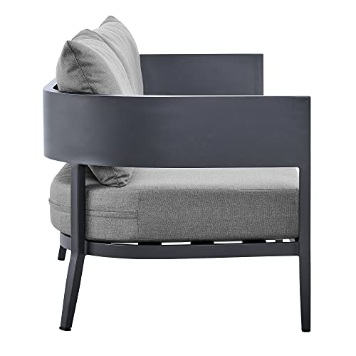 Armen Living Argiope 4 Piece Outdoor Conversation Set Dark Gray